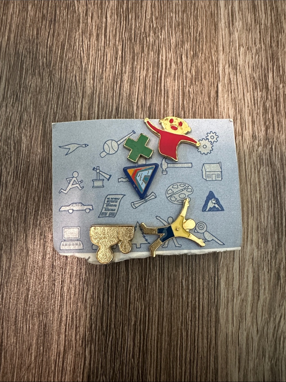 Vintage Boy Scout Assorted Kids Enamel Play Pins - Multicolor